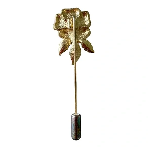 Vintage Pink Enamel Lapel Pin - Picture 5 of 5